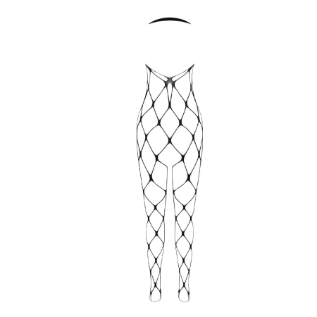 Бодістокінг у дуже велику сітку Passion BS091 black, з доступом - фото №4