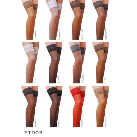 Панчохи Passion ST003 1/2 beige, класичні, на ажурній силіконовій резинці №3