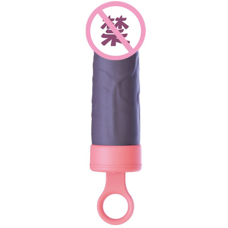 Вібратор CuteVibe Teddy Pink (Black Dildo), реалістичний вібратор під виглядом морозива - фото №3