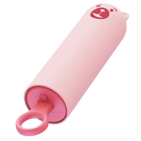 Вібратор CuteVibe Teddy Pink (Black Dildo), реалістичний вібратор під виглядом морозива - фото №2