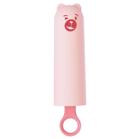 Вібратор CuteVibe Teddy Pink (Black Dildo), реалістичний вібратор під виглядом морозива - фото