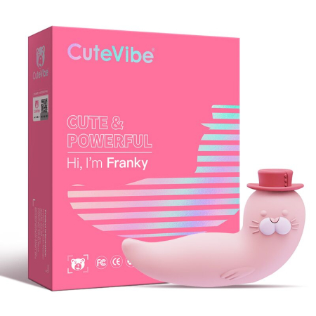 Вакуумний вібратор CuteVibe Franky Pink - фото №5