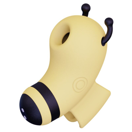 Вакуумний стимулятор із мікрострумами KISSTOY Beebe Yellow, на палець - фото №4