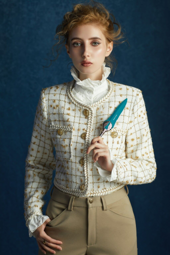 Вишуканий вібратор Knight Jenay FLOWERS & SWORD, маска, стрічка та лубрикант у комплекті - фото №11