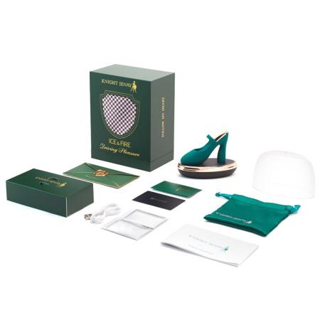 Вишуканий вібратор на палець Knight Jenay ICE & FIRE, лубрикант у комплекті - фото №4