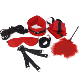 BDSM-набір Art of Sex – Soft Touch BDSM Set, червоний, 9 предметів - - фото №3