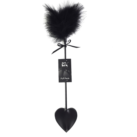 Лоскітка зі шльопалкою Піка Art of Sex – Puff Peak, чорна - фото №2
