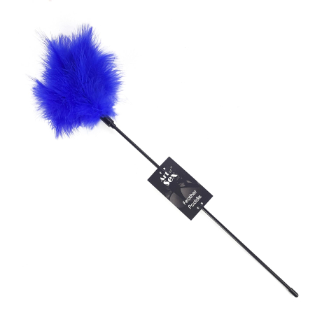 Лоскітка з пером індика Art of Sex – Feather Paddle, синя - фото