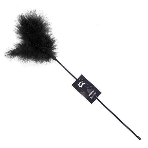 Лоскітка з пером індика Art of Sex – Feather Paddle, чорна - фото
