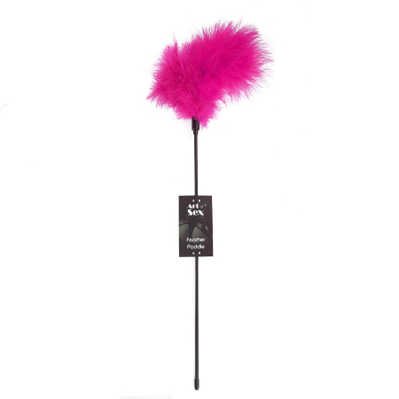 Лоскітка з пером індика Art of Sex – Feather Paddle, темно-рожева - фото №3