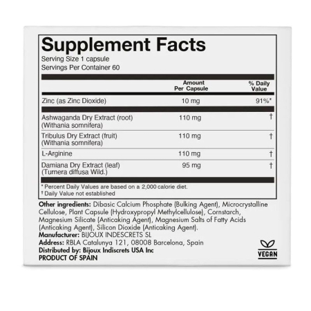 Натуральна харчова добавка для підвищення лібідо Bijoux Indiscrets Sex au Naturel — Orgasm Glow - фото №5