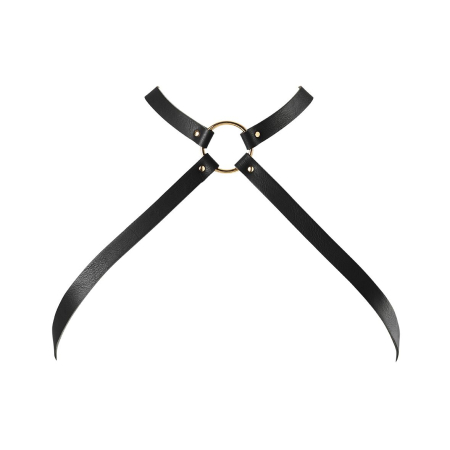 Портупея з екошкіри Bijoux Indiscrets MAZE — Cross Chest Harness Black - фото