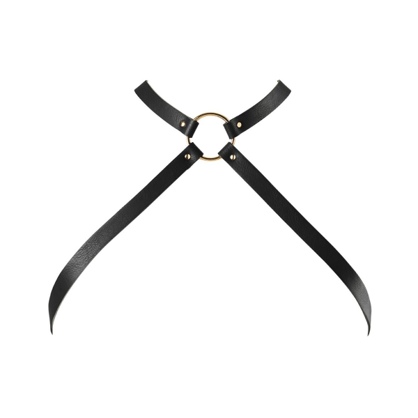 Портупея з екошкіри Bijoux Indiscrets MAZE — Cross Chest Harness Black - фото