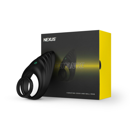 Ерекційне віброкільце Nexus Enhance Vibrating Cock and Ball Ring, подвійне - фото №5