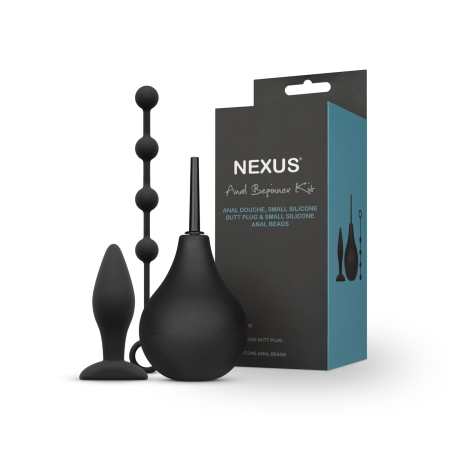 Набір новачка для анальної стимуляції Nexus ANAL BEGINNER KIT, спринцівка, анальне намисто і пробка - фото №2