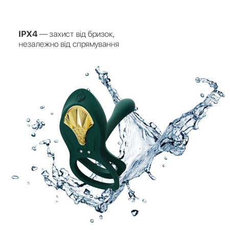 Смарт-ерекційне кільце Zalo - BAYEK Turquoise Green, подвійне з ввідною частиною, пульт ДК - фото №5