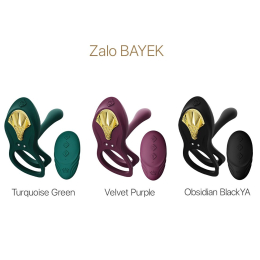 Смарт-ерекційне кільце Zalo - BAYEK Velvet Purple, подвійне з ввідною частиною, пульт ДК - - фото №8