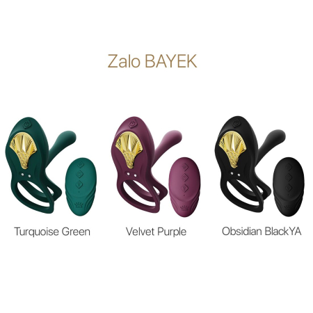 Смарт-ерекційне кільце Zalo - BAYEK Velvet Purple, подвійне з ввідною частиною, пульт ДК - фото №8