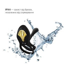 Смарт-ерекційне кільце Zalo - BAYEK Obsidian Black, подвійне з ввідною частиною, пульт ДК - - фото №5