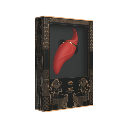 Вібратор 2в1 з язичком Zalo — Hero Wine Red, кристал Swarovski - фото №9