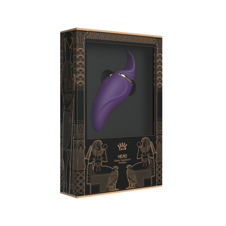 Вібратор 2в1 з язичком Zalo — Hero Twilight Purple, кристал Swarovski - фото №9