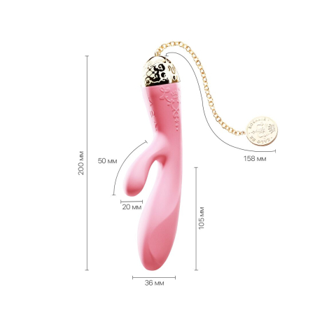 Смартвібратор-кролик Zalo — Rosalie Rouge Pink - фото №3