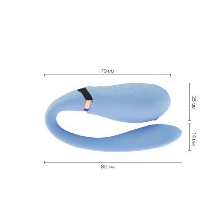 Смартвібратор для пар Zalo — Fanfan Royal Blue - фото №3