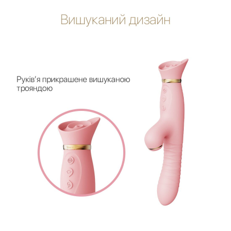 Пульсатор-вібратор із вакуумною стимуляцією клітора Zalo - ROSE Thruster Strawberry Pink - фото №3