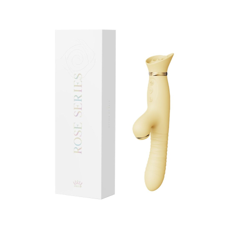 Пульсатор-вібратор із вакуумною стимуляцією клітора Zalo - ROSE Thruster Lemon Yellow - фото №9