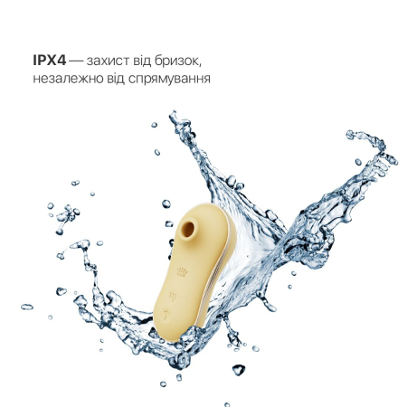 Набір 2в1 Zalo — UNICORN Yellow, віброяйце + вакуумний стимулятор - фото №5