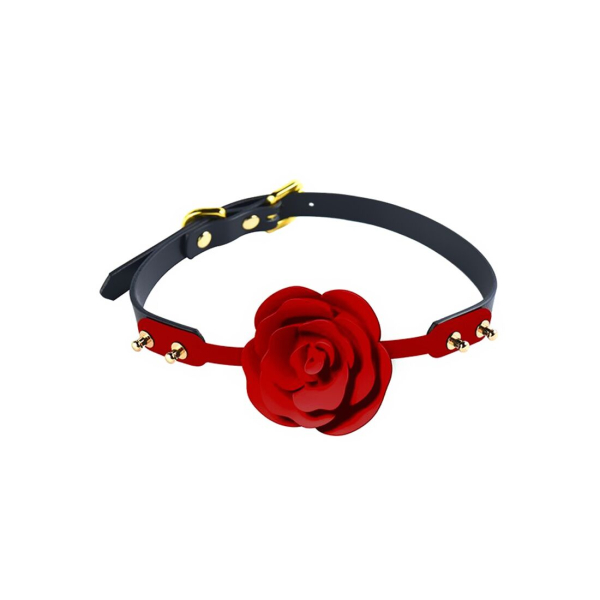 Розкішний кляп у вигляді троянди Zalo - Rose Ball Gag, подвійне використання - фото