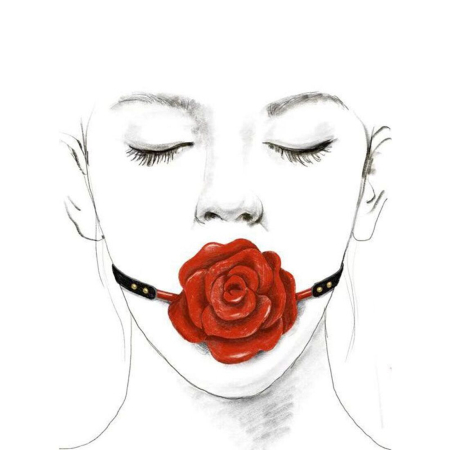 Розкішний кляп у вигляді троянди Zalo - Rose Ball Gag, подвійне використання - фото №4