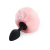 Силіконова анальна пробка М Art of Sex - Silicone Bunny Tails Butt plug Pink, діаметр 3,5 см - фото