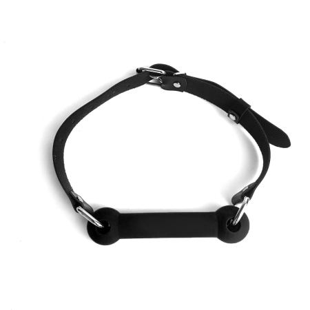 Кляп-палиця на ременях Art of Sex – Gag Stick Silicon, чорний, натуральна шкіра №3