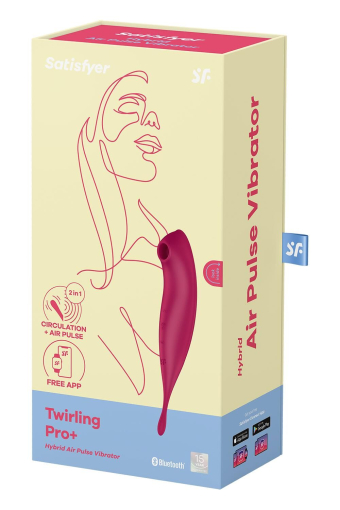 Смарт-вібратор для клітора з вакуумною стимуляцією Satisfyer Twirling Pro+ dark red - фото №7