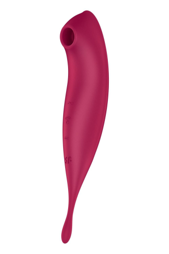 Смарт-вібратор для клітора з вакуумною стимуляцією Satisfyer Twirling Pro+ dark red - фото №2