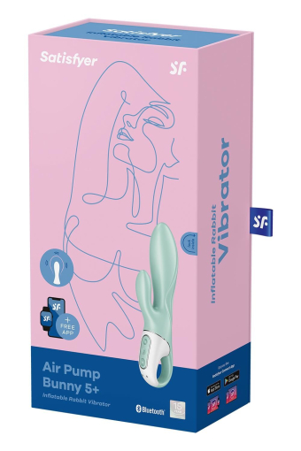 Смарт вібратор-кролик Satisfyer Air Pump Bunny 5+, надувається - фото №7