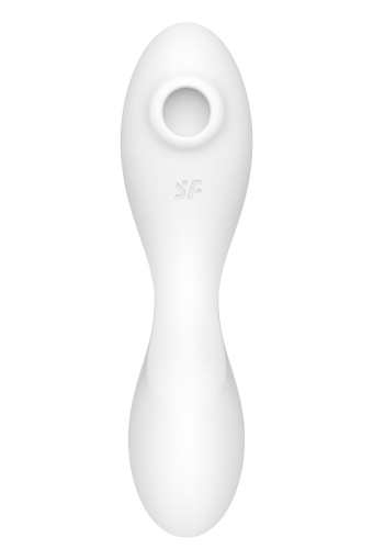 Вакуумний смарт-стимулятор із вібрацією Satisfyer Curvy Trinity 5 (White), керування зі смартфона - фото №2