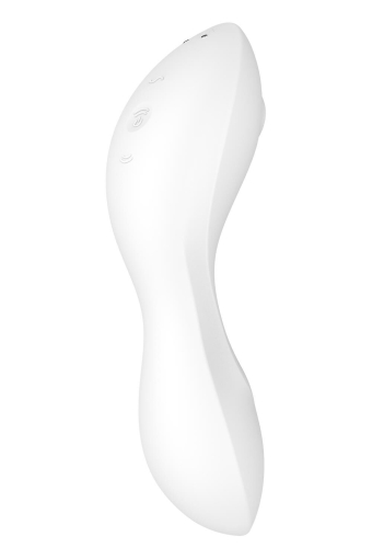 Вакуумний смарт-стимулятор із вібрацією Satisfyer Curvy Trinity 5 (White), керування зі смартфона - фото №6