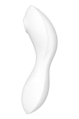 Вакуумний смарт-стимулятор із вібрацією Satisfyer Curvy Trinity 5 (White), керування зі смартфона - фото №4