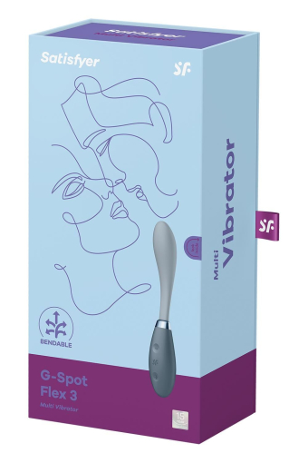 Вібратор Satisfyer G-Spot Flex 3 Grey, гнучкий стовбур із фіксацією положення - фото №6