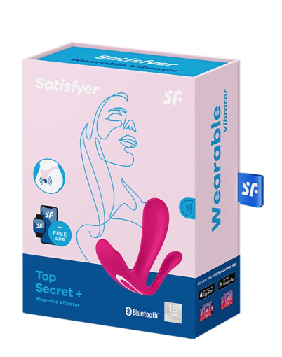 Подвійний смарт-вібратор у трусики Satisfyer Top Secret+ Pink №6