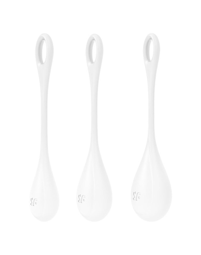 Набір йоні намистин Satisfyer Yoni Power 1 White, діаметр 2-2,5-3см, вага 22-46-74гр - фото №4