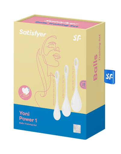 Набір йоні намистин Satisfyer Yoni Power 1 White, діаметр 2-2,5-3см, вага 22-46-74гр - фото №5