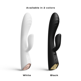 Вібратор-кролик з підігрівом Dorcel FLEXI RABBIT WHITE, гнучкий стовбур - - фото №6