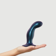 Дилдо Strap-On-Me DILDO PLUG SNAKY METALLIC BLUE, розмір M, діаметр 4 см, ввідна довжина 15,3 см - фото №1