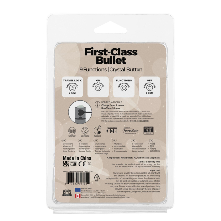 Віброкуля PowerBullet First-Class Bullet 2.5? з Key Chain Pouch, Rose Gold, 9 режимів вібрації №9