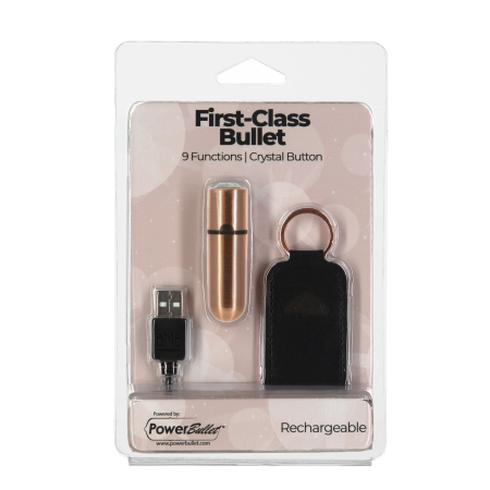 Віброкуля PowerBullet First-Class Bullet 2.5? з Key Chain Pouch, Rose Gold, 9 режимів вібрації №8
