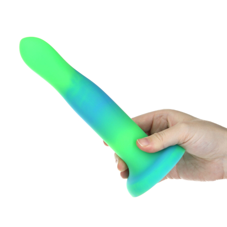 Фалоімітатор, що світиться в темряві, ADDICTION Rave 8?, Glow in the Dark Dildo Blue Green, 20,3 см - фото №5