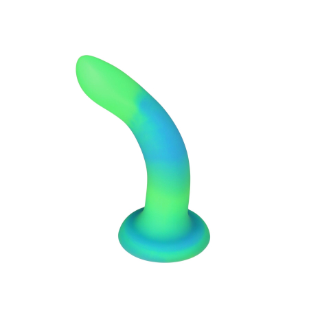 Фалоімітатор, що світиться в темряві, ADDICTION Rave 8?, Glow in the Dark Dildo Blue Green, 20,3 см - фото №2